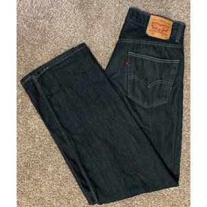 Levi's 550 Dark Blue Men’s Jeans Size 34x34 Relaxed Fit EUC